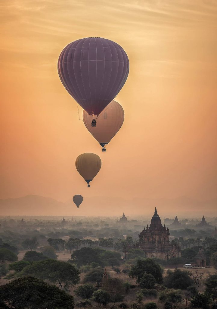wisata balon udara myanmar